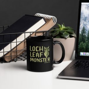 Loch Leaf Monster Black Glossy Mug
