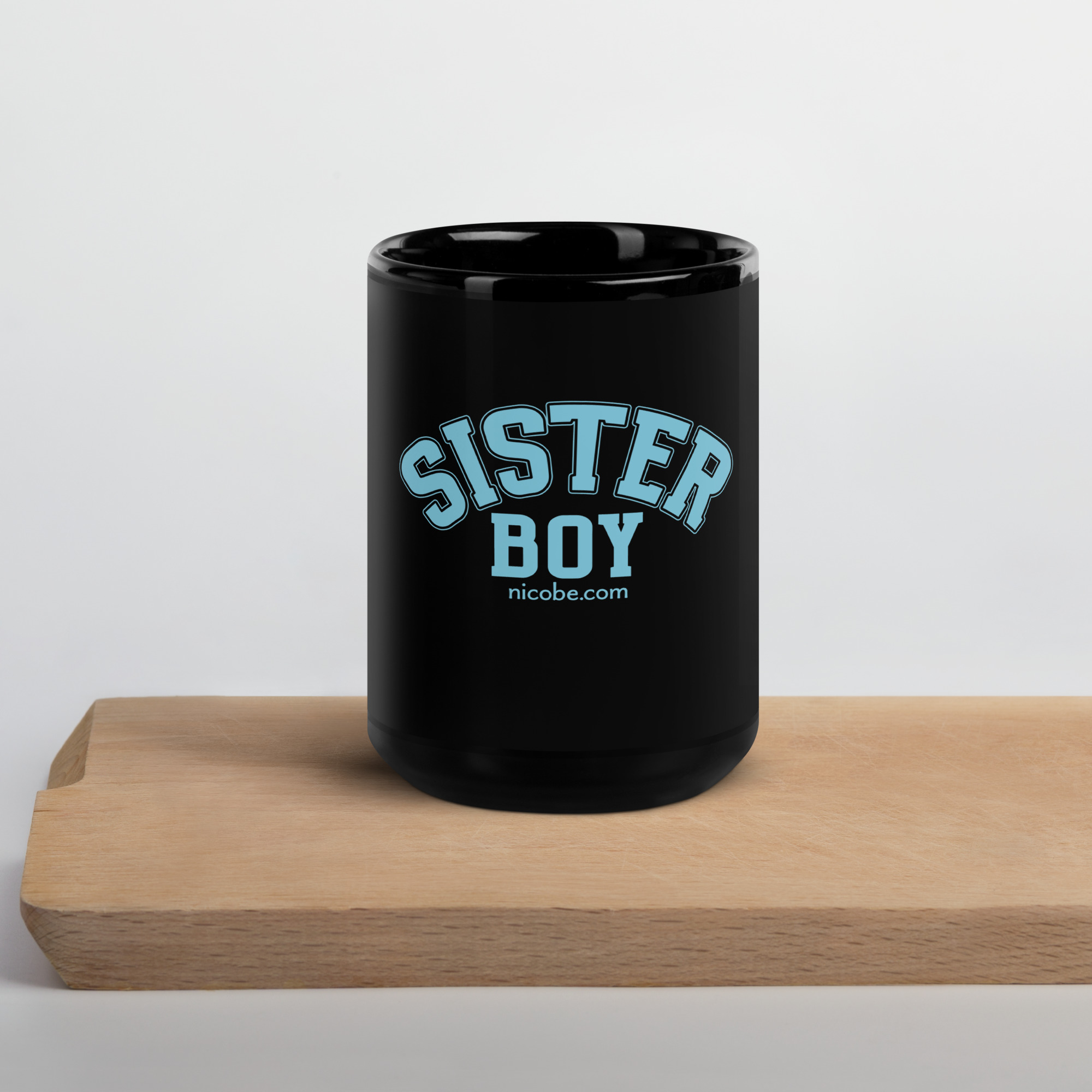 A Sister Boy LGBTQ Black Glossy Mug - Image 3