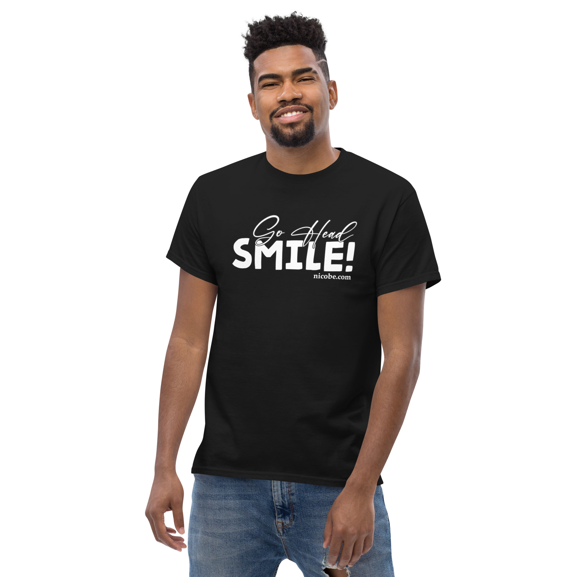 All go head smile unisex classic funniest and best tee shirt ever near me - Image 6