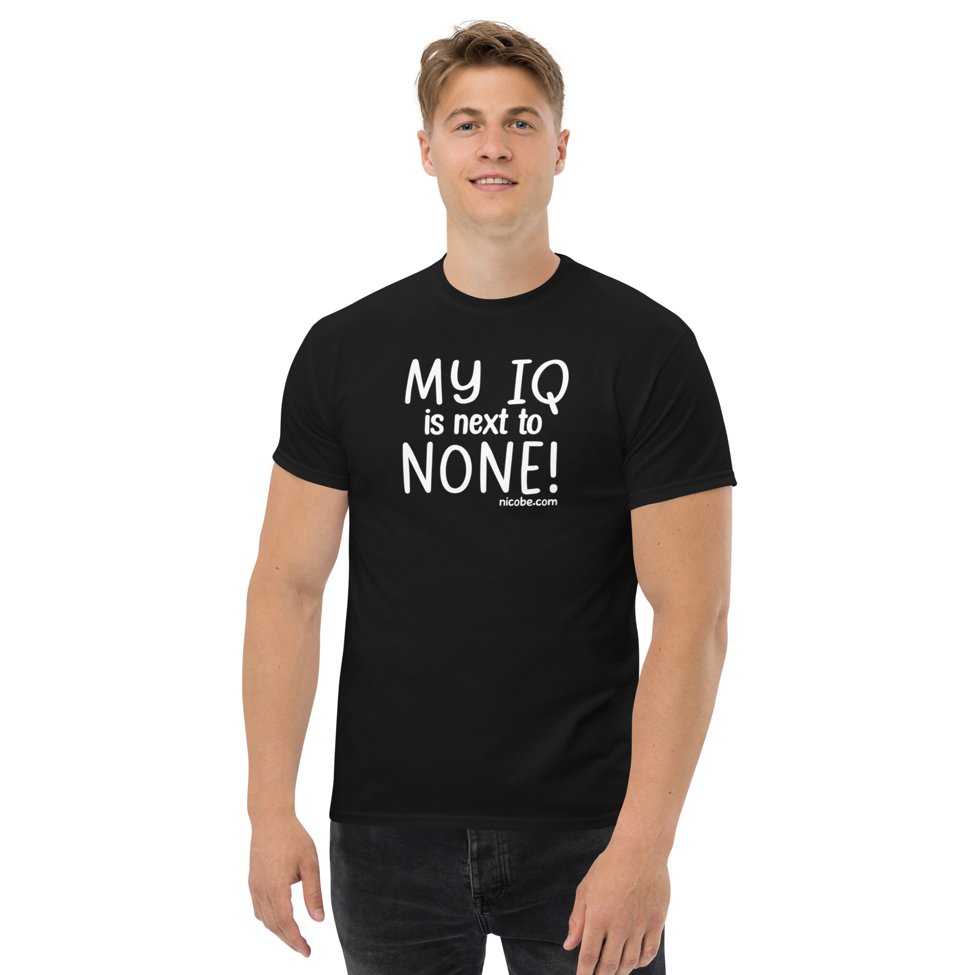 1. An IQ next to none Unisex classic funny t shirt - Image 4