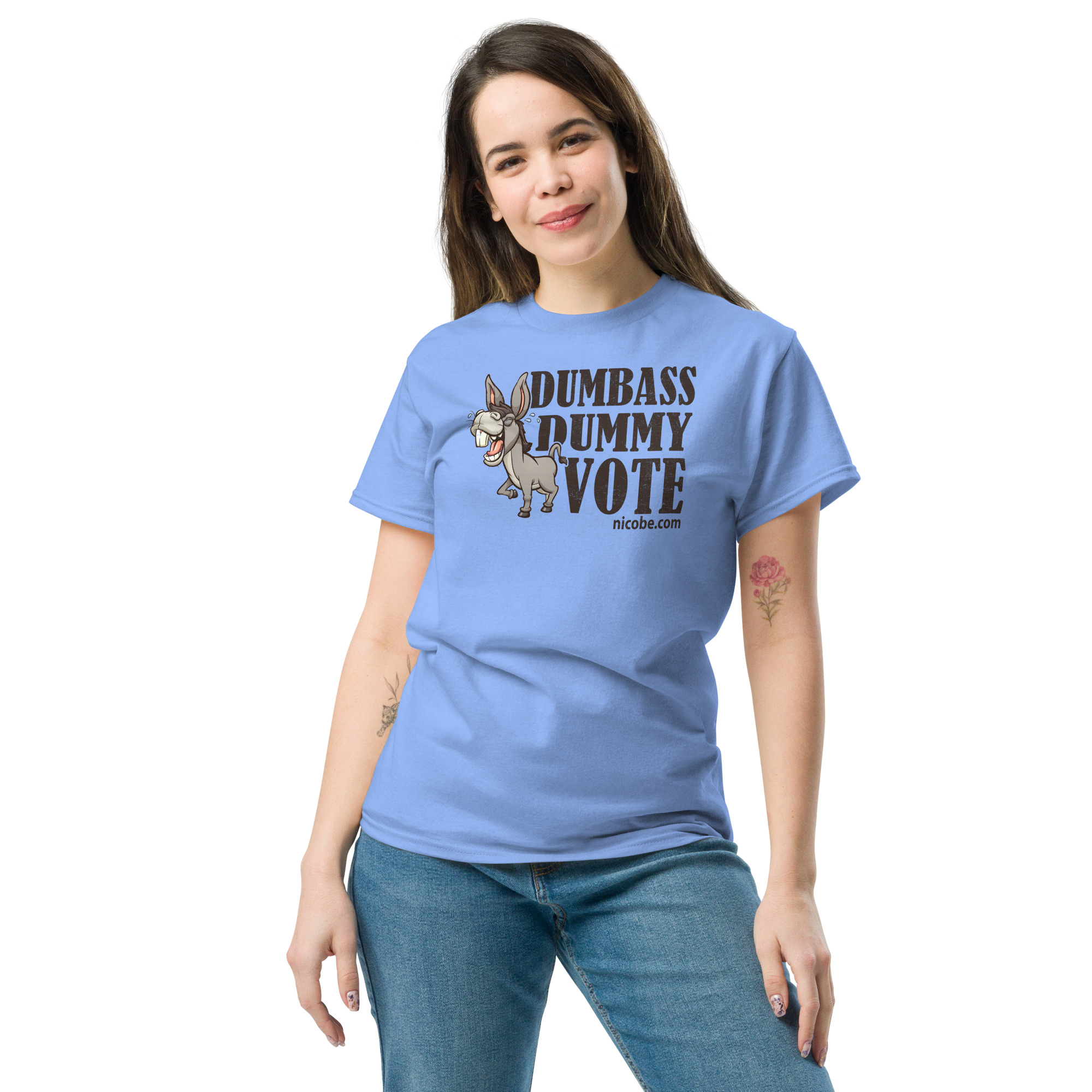 Ah Dumbass dummy vote unisex funniest and best classic tee shirt ever near me - Image 16
