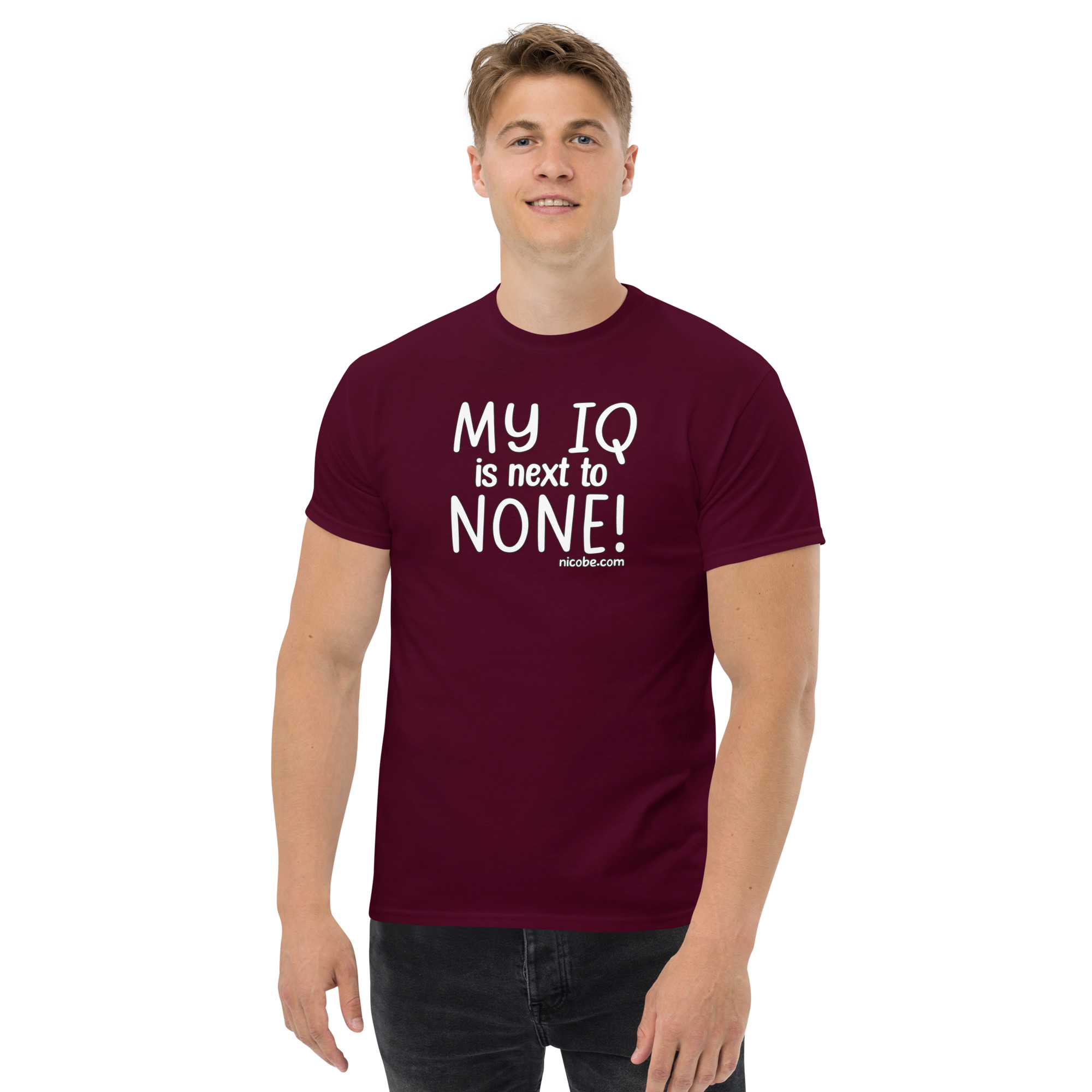 1. An IQ next to none Unisex classic funny t shirt - Image 2