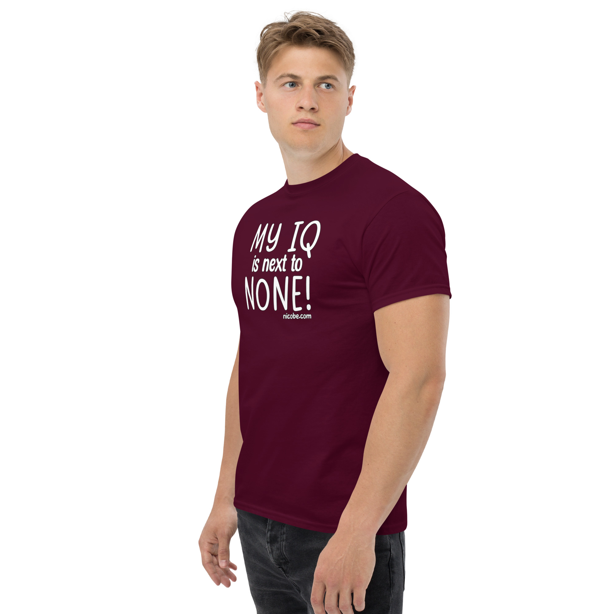 1. An IQ next to none Unisex classic funny t shirt - Image 3