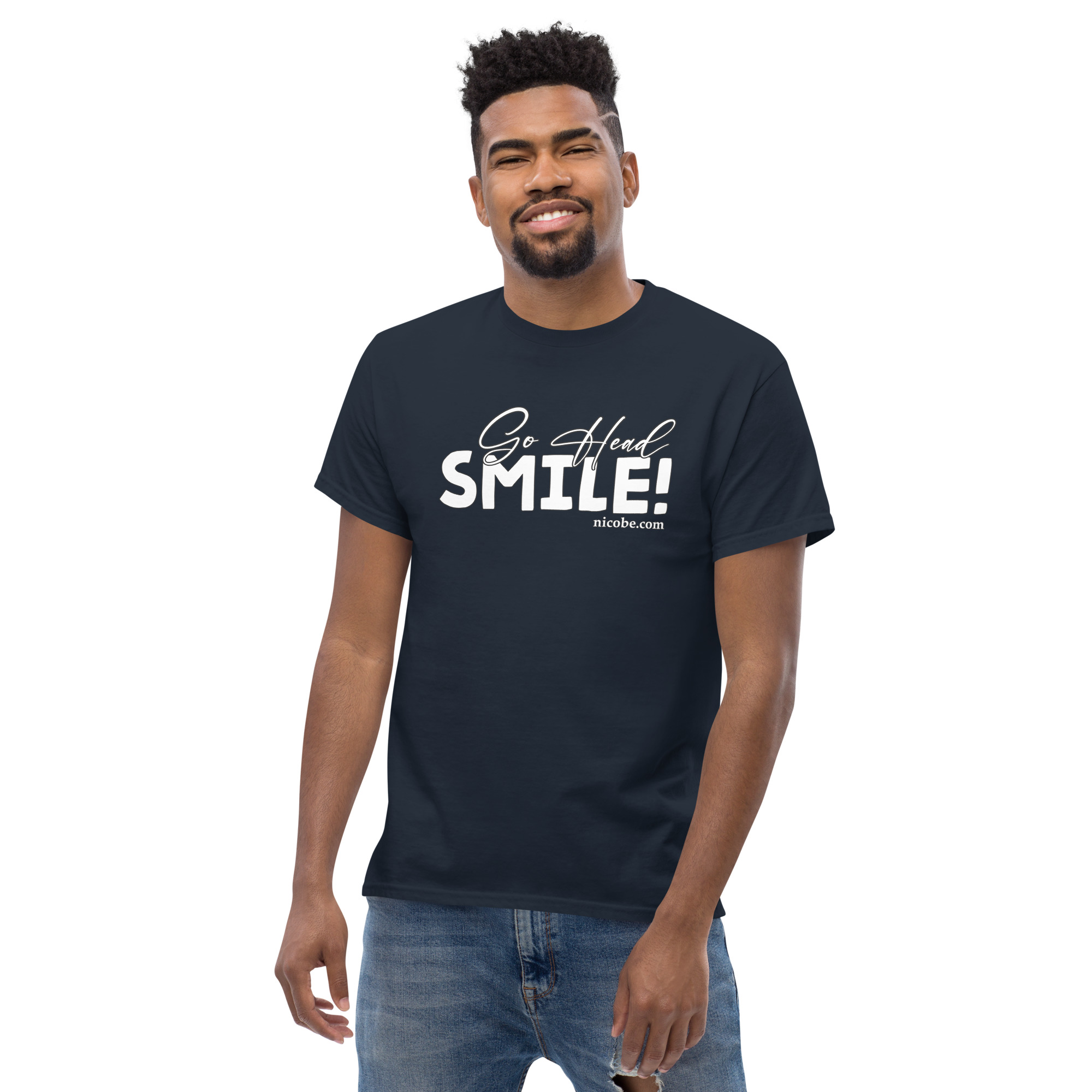 All go head smile unisex classic funniest and best tee shirt ever near me - Image 9