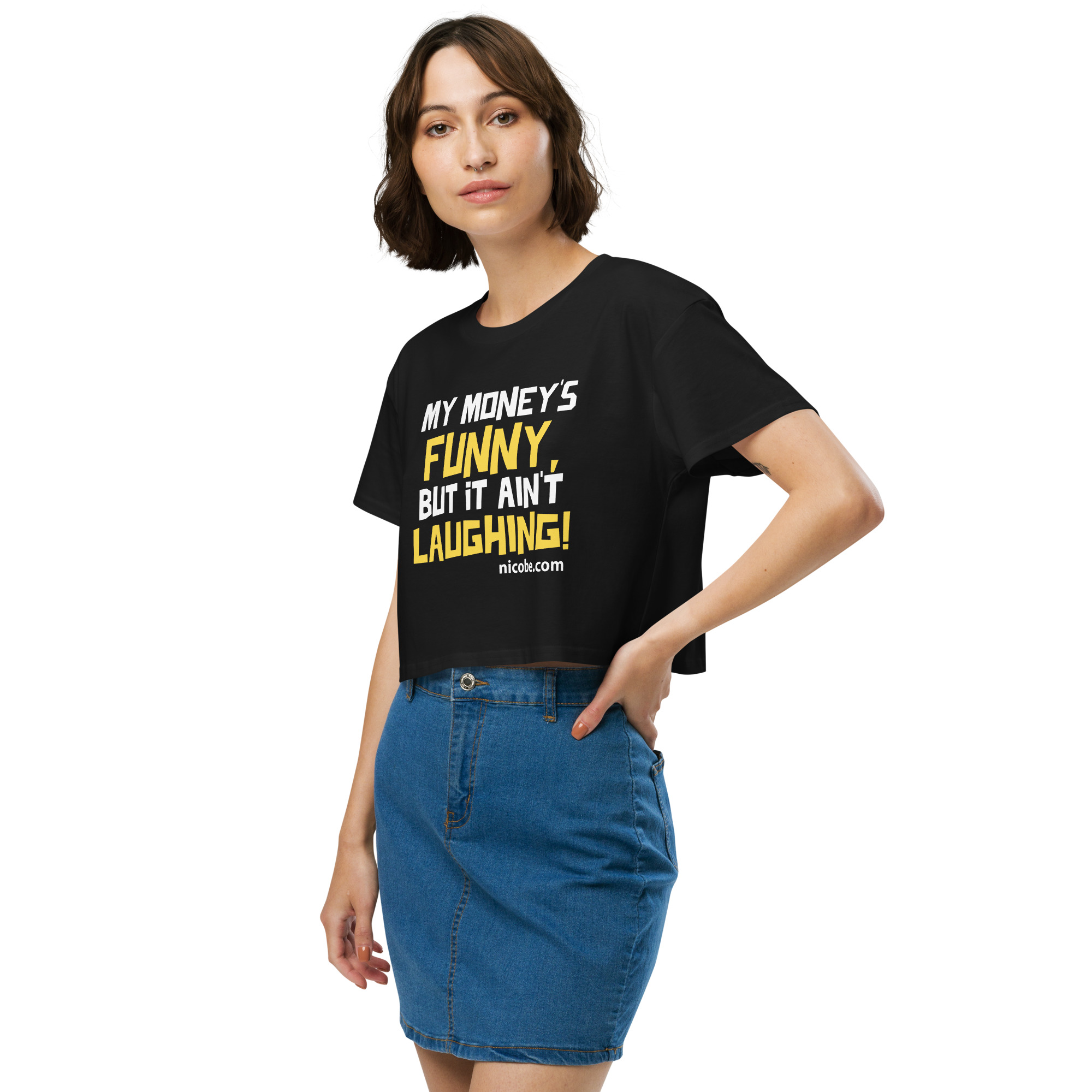 Funny Money Women’s crop top - Image 3