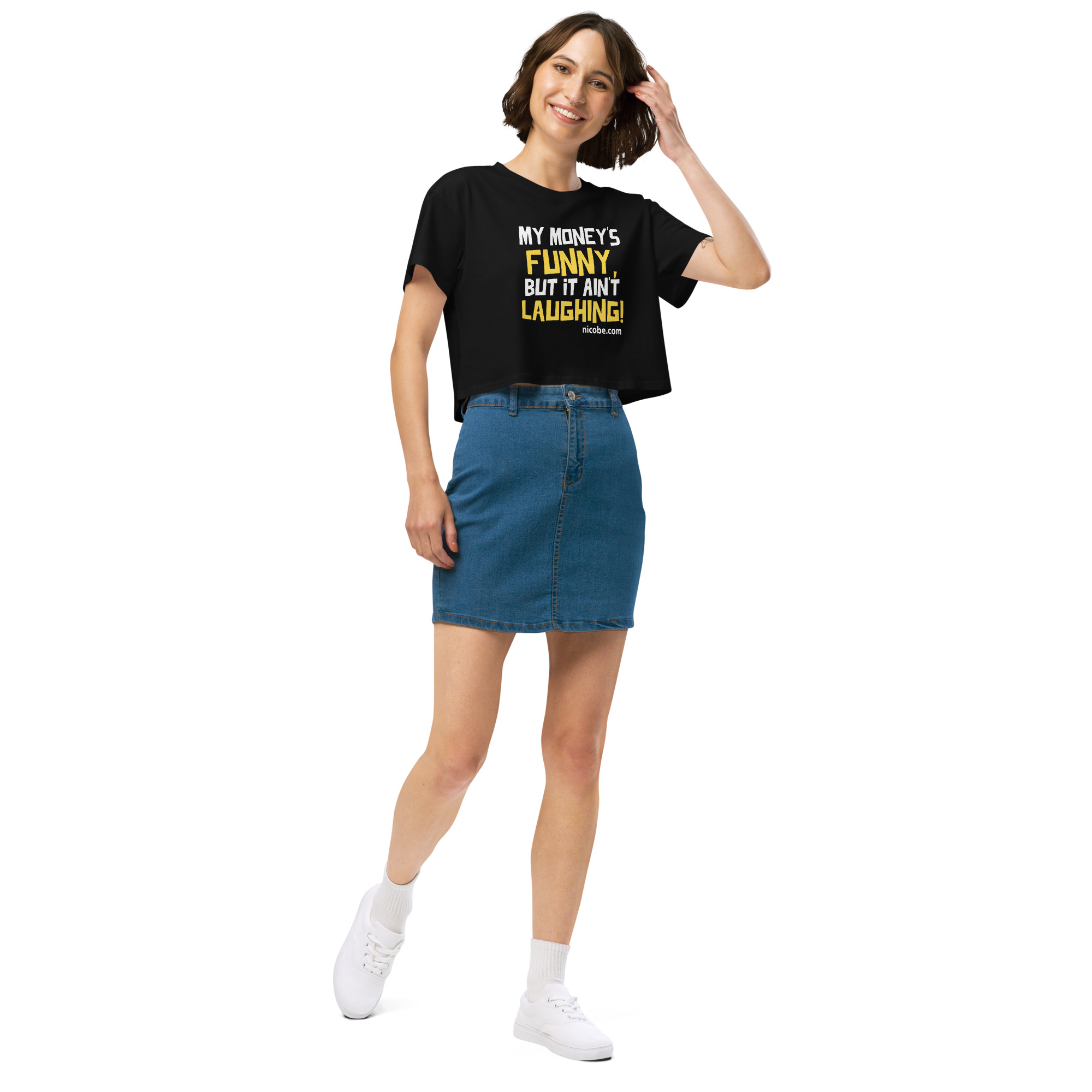 Funny Money Women’s crop top - Image 2