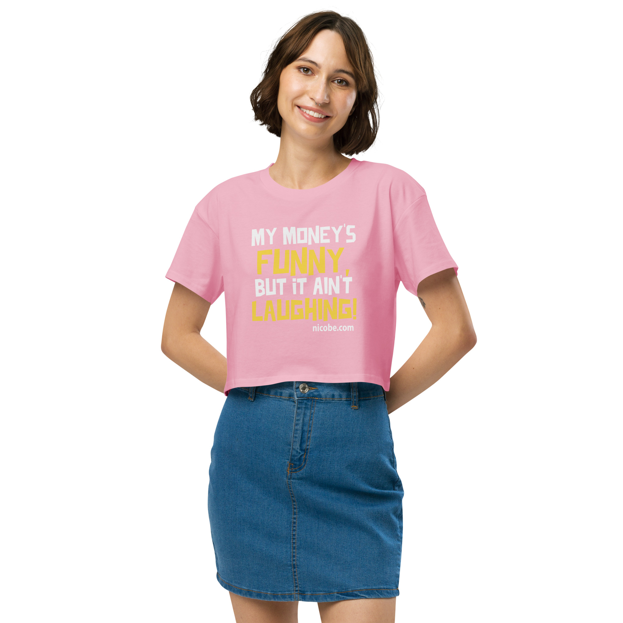 Funny Money Women’s crop top - Image 13
