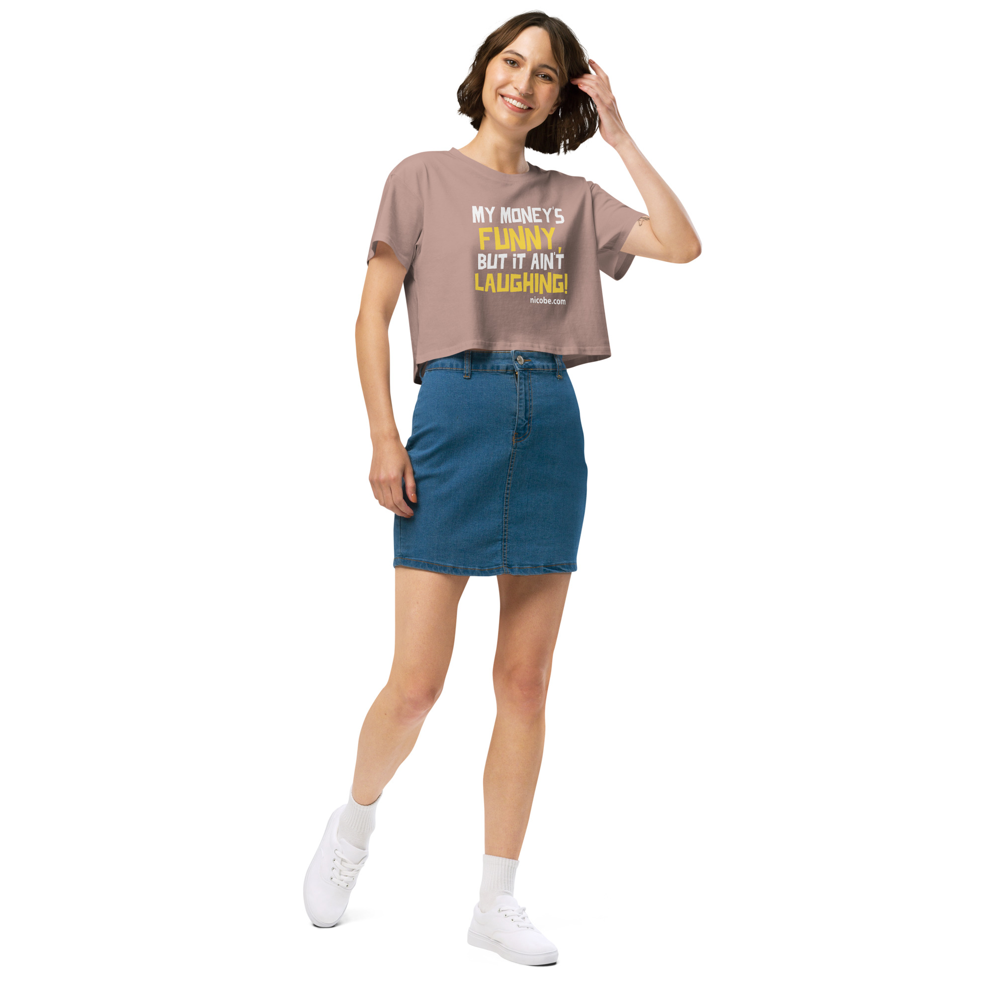 Funny Money Women’s crop top - Image 10