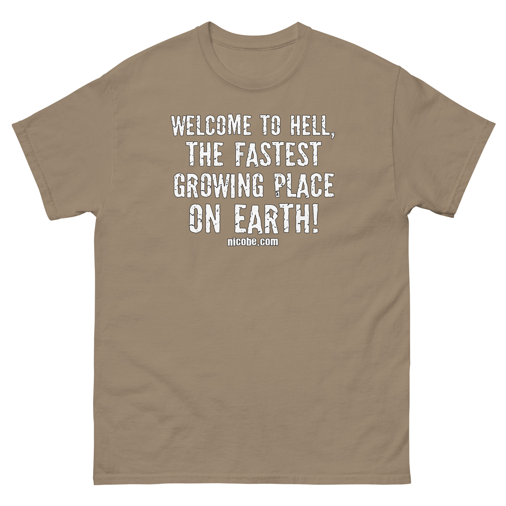 light brown, best funniest t shirt hell welcome crazy saying quote joke men women
