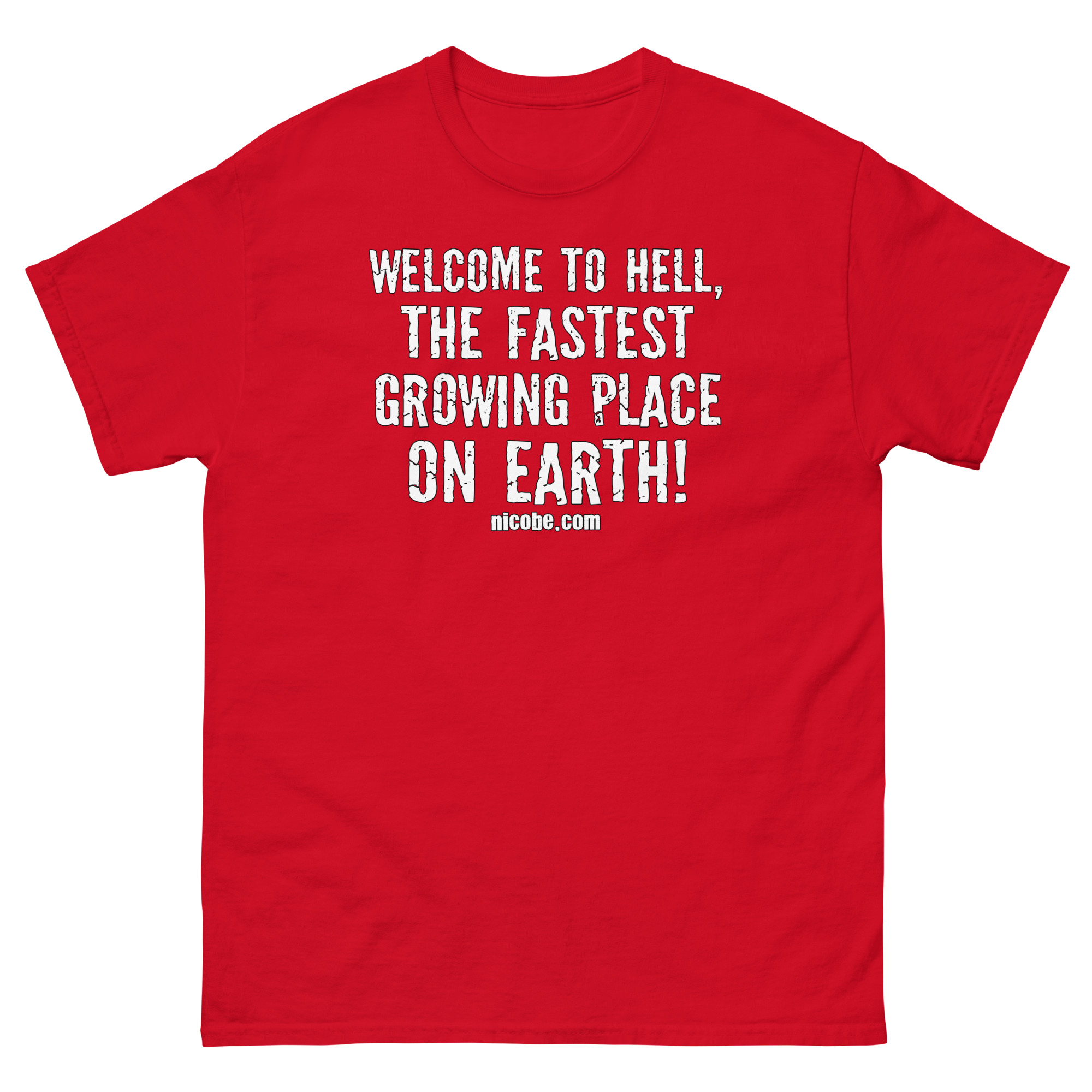 red, best funniest t shirt hell welcome crazy saying quote joke men women