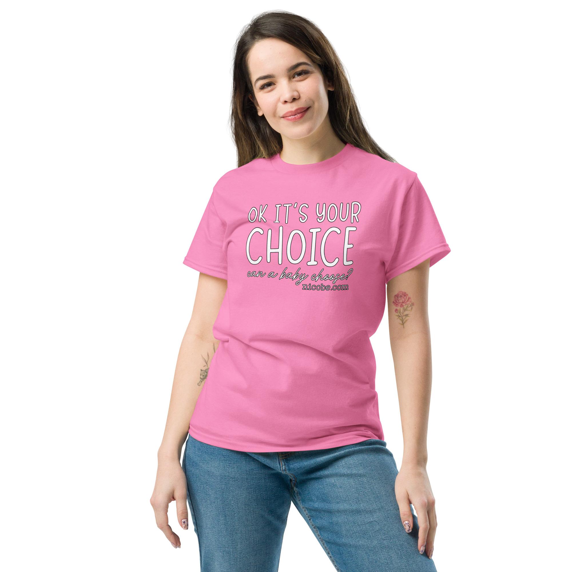 pink, best pro life choice saying quote men women t shirt.jpg