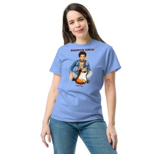 Carolina blue, best Brandon Jarod guitarist funky guitar player cotton men women t shirt.jpg