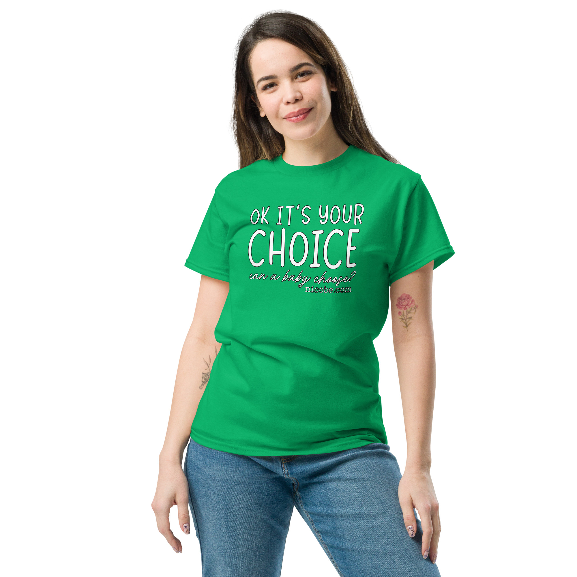 irish green, best pro life choice saying quote men women t shirt.jpg