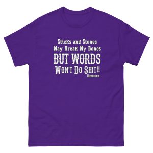 purple, words of wisdom sarcasm best funniest saying quotes men women cotton t shirt.jpg